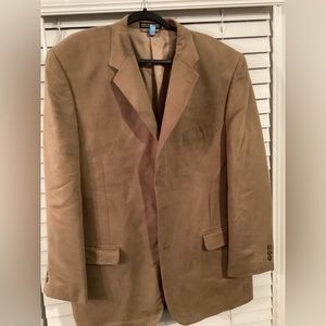 STAFFORD KHAKI SUEDE SPORTS COAT 46L